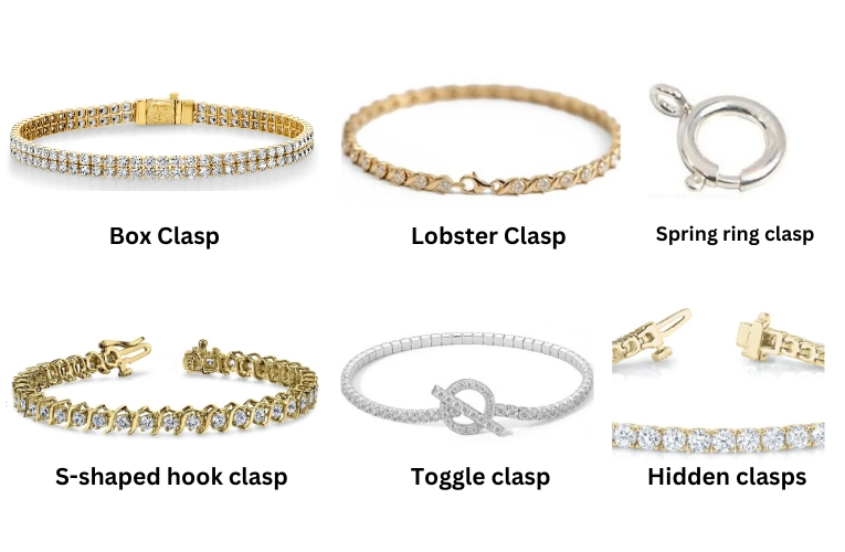 Tennis bracelet Clasp Types 