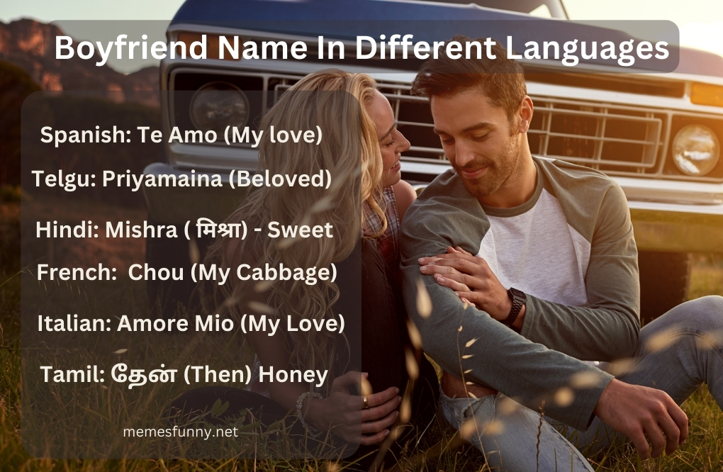 Nicknames for boyfriends in different languages