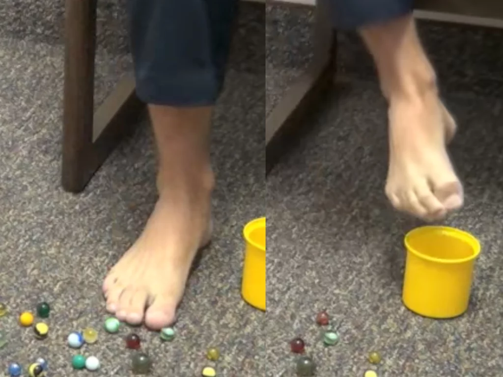 Exercises for plantar fasciitis: Marble Pick-Ups