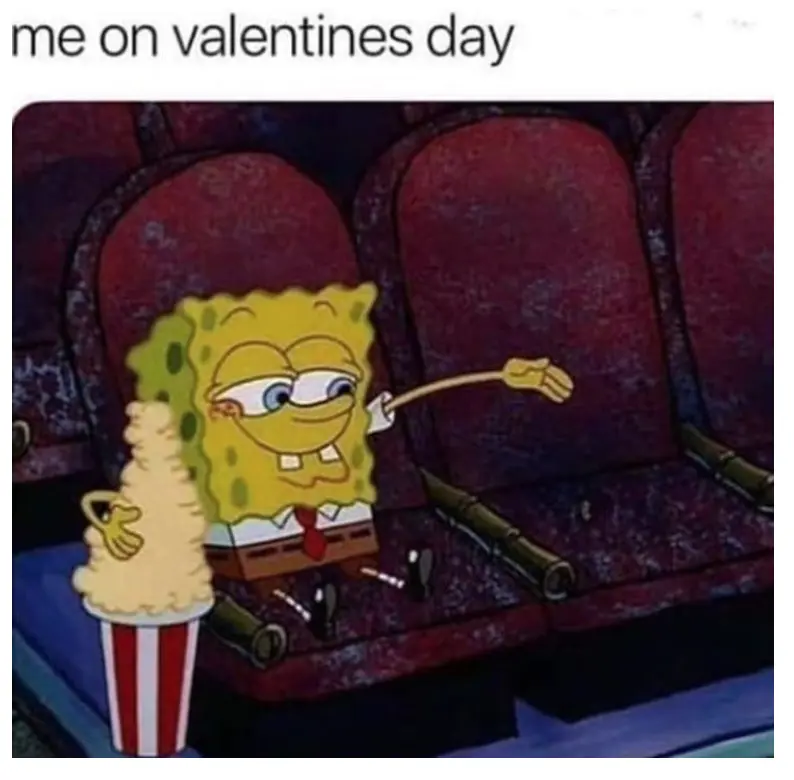 Meme About being single on Valentine’s Day